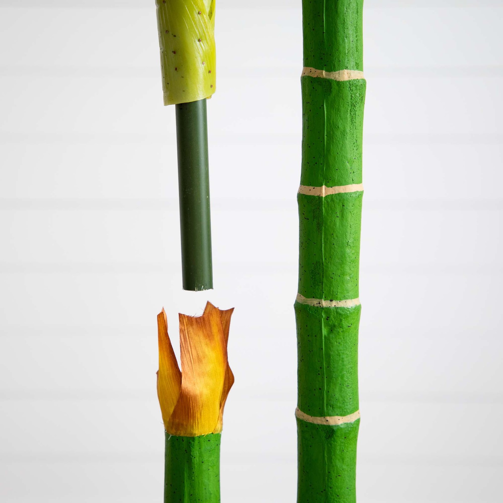 Nearly Natural 9ft Artificial Double Golden Cane Palm Tree in Green