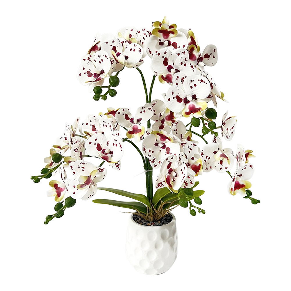 45cm Tall Faux Phalaenopsis Orchid with 36 Blooms for Decorative Display