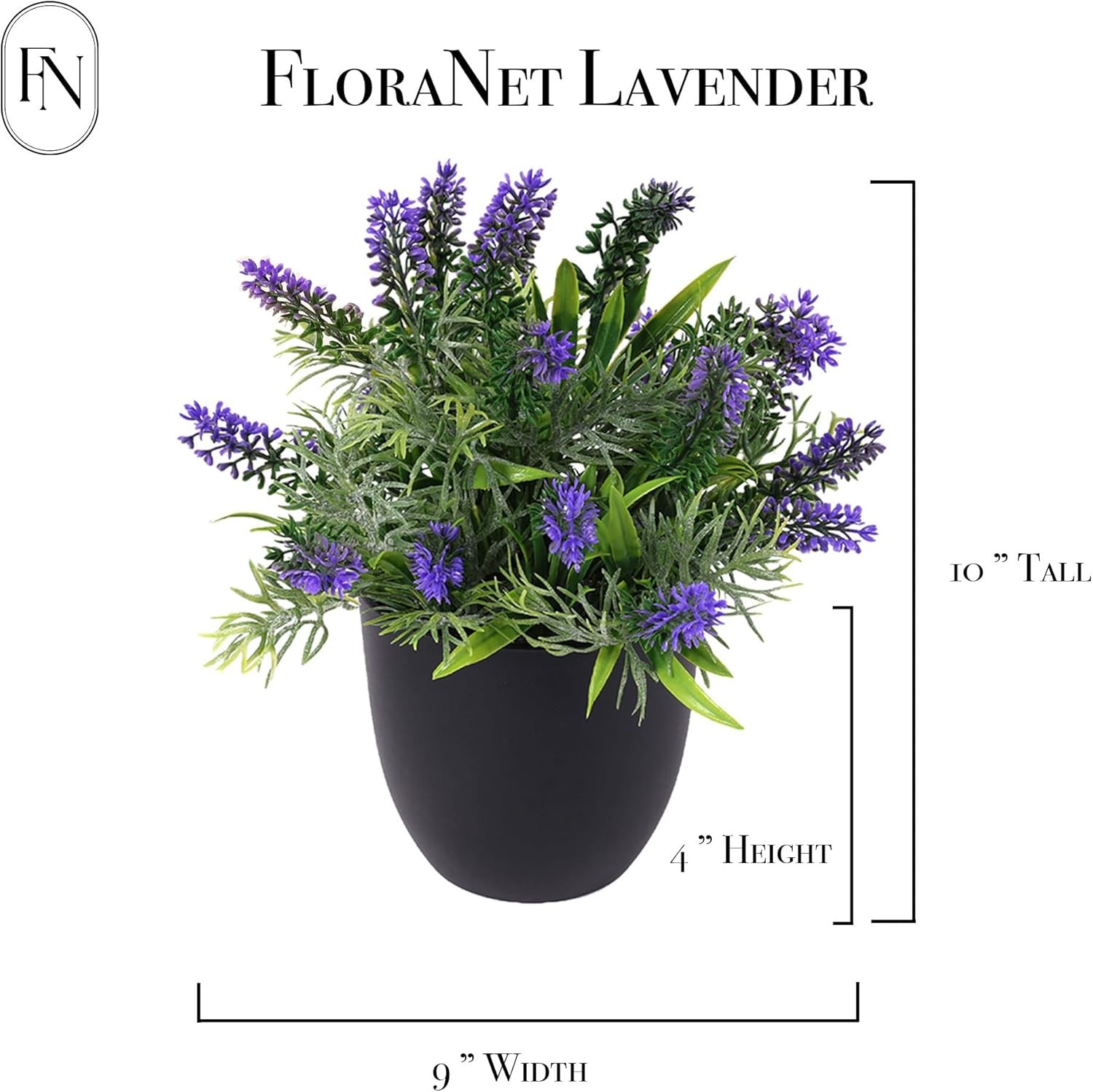 3 PACK 10″ H Artificial Plant Greenery Pot (9″ W Potted Greenery: Fake Faux Lave
