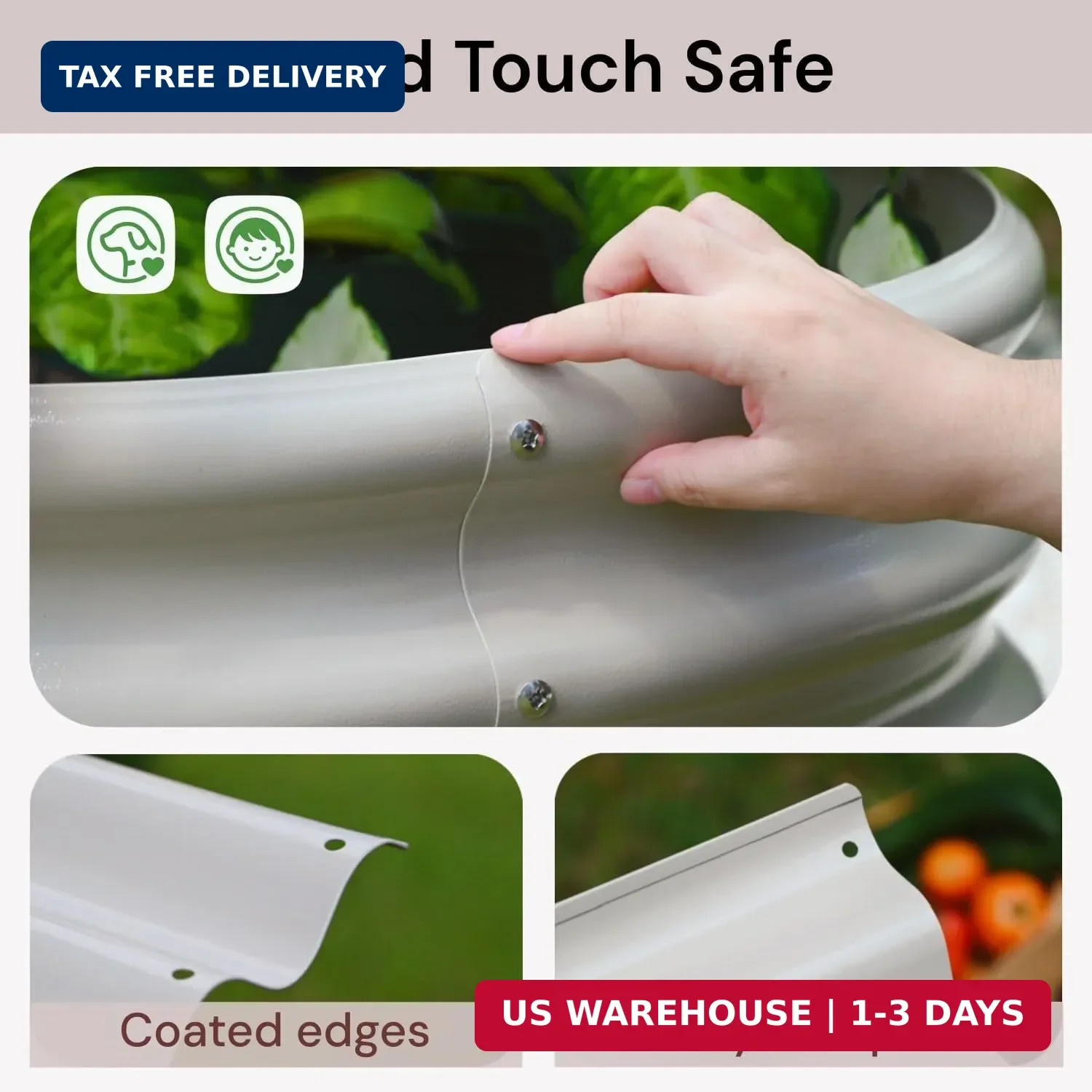 6x2x1.5 ft Galvanized Raised Garden Bed, 18″ Tall Metal Raised Planters for Outd