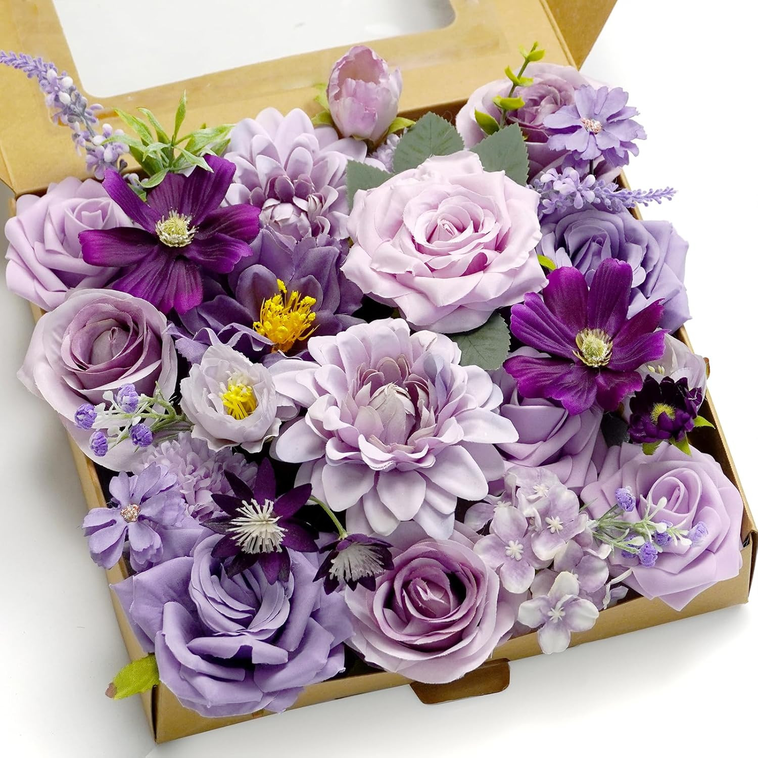 Artificial Flower Combination Box Set Artificial Flower Loose Leaves and Stems D