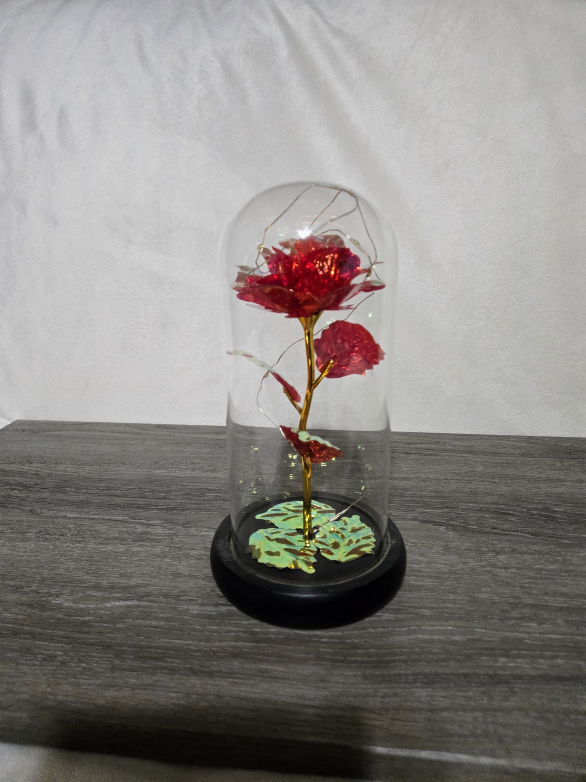 Enchanted Forever Rose Flower In Dome Glass LED Night Light Valentine’s Day Gift