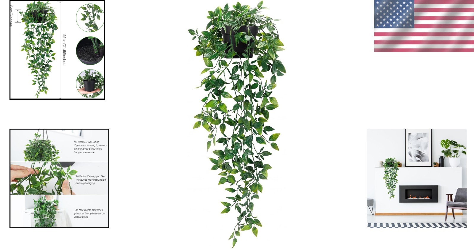 Waterproof Small Potted Hanging Plant for Effortless Indoor and Outdoor Elegance