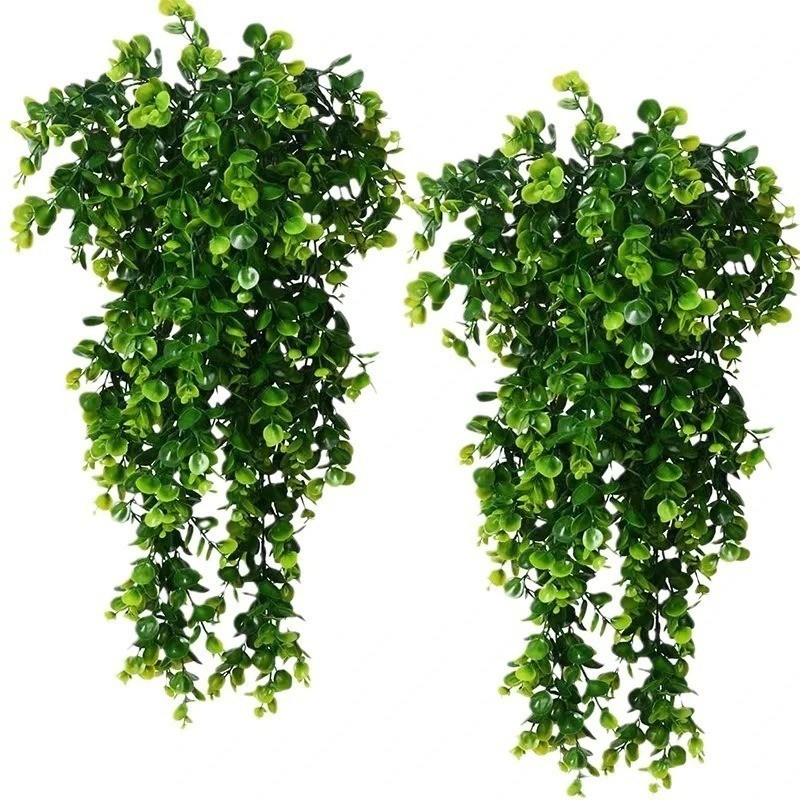 1PC Artificial Eucalyptus Hanging Plant 5 Forks Rattan Vine Wall Decor