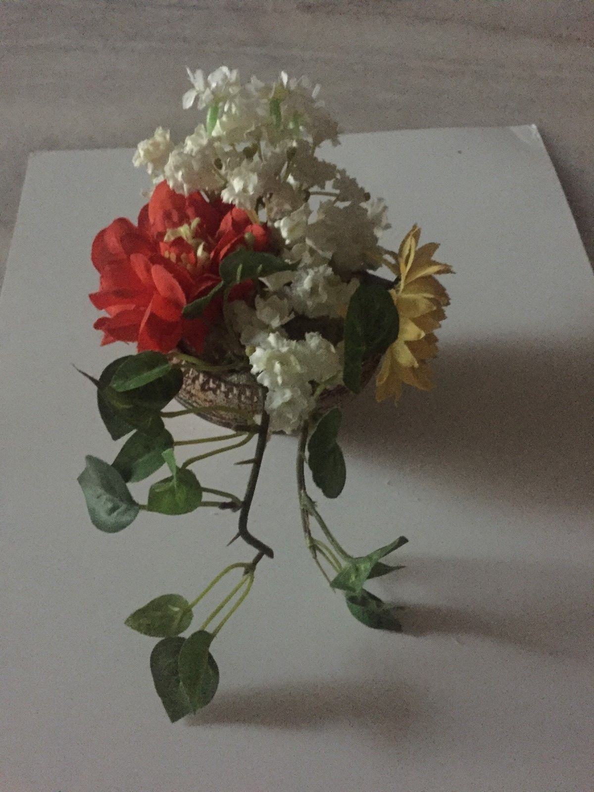 Flower Pot Artificial Flowers 3 x 1 1/4 H