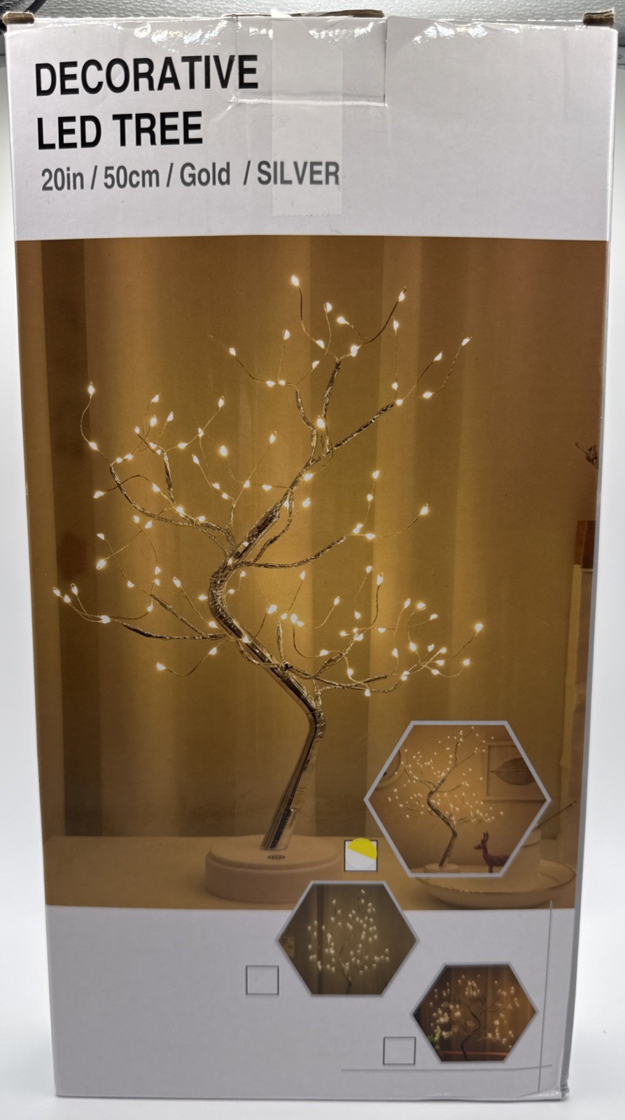 Fairy Light Spirit Tree,20″ Tabletop Bonsai 108 LED Tree Light, USB or Batteries