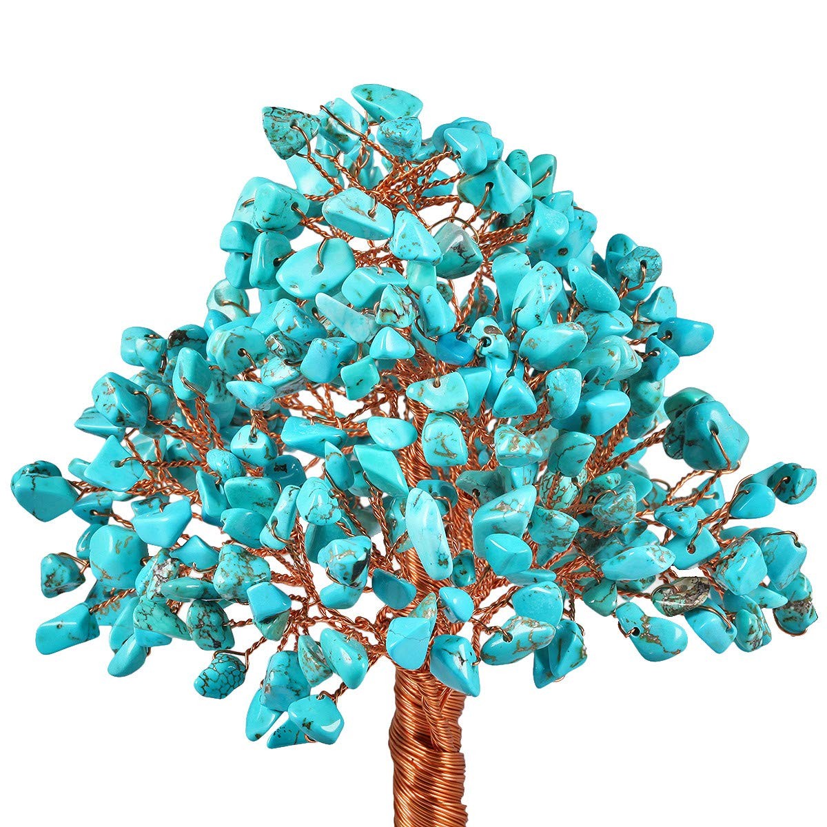 Green Howlite Turquoise Crystal Money Tree Agate Slice Geode Base 56 In