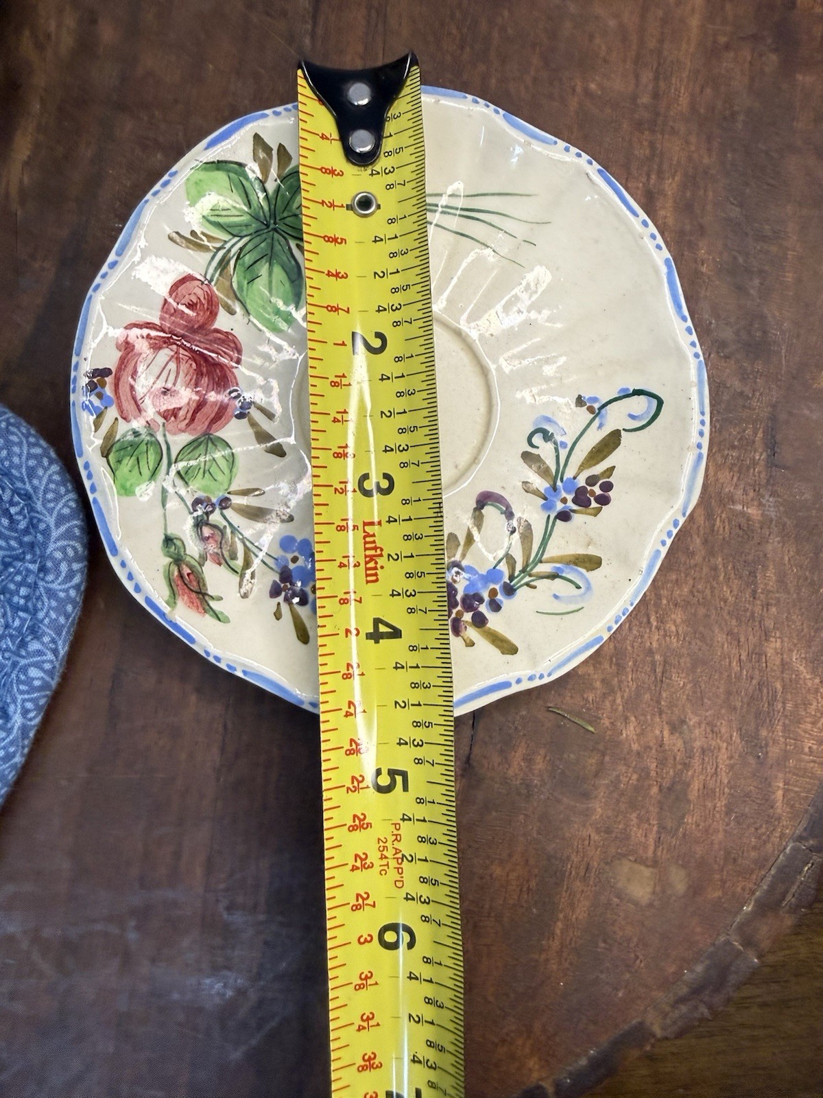 Lot Of Granny Country Decor Floral Saucer, Doll, Pot Holder