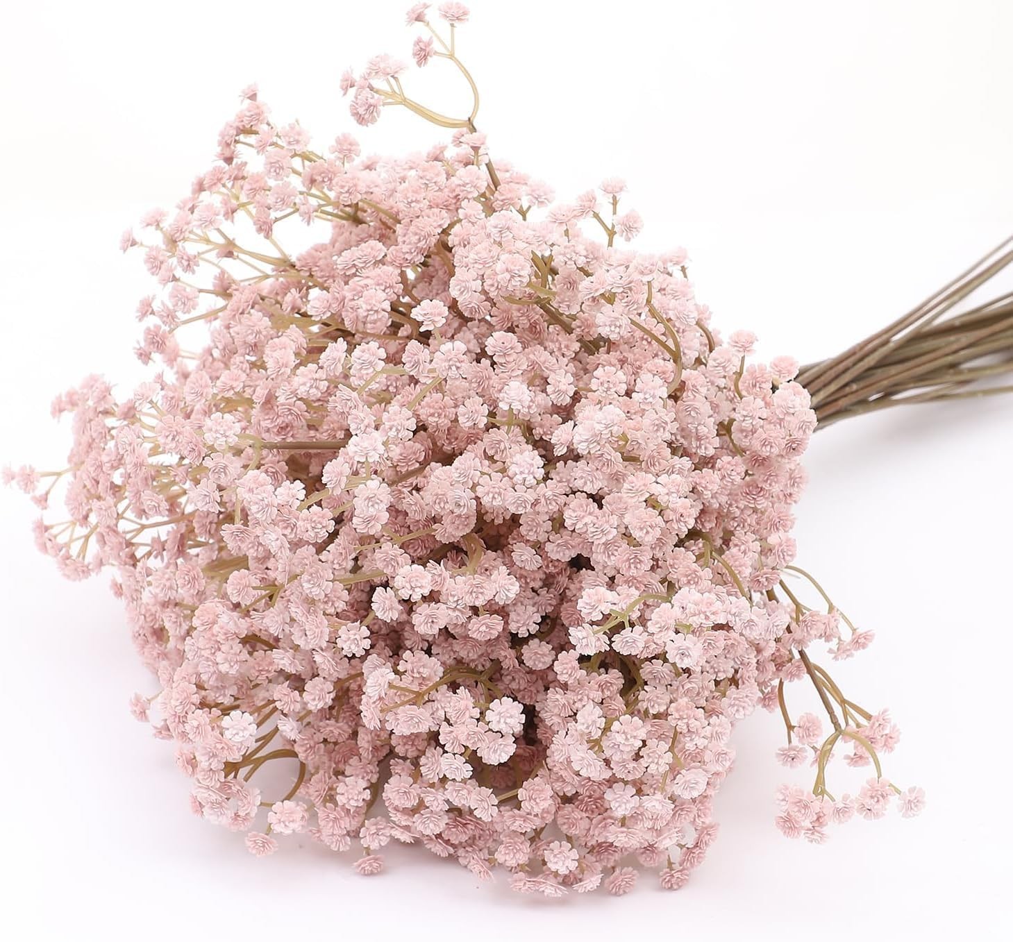 Babys Breath Artificial Flowers Dusty Pink Gypsophila Real Touch 10 PCS