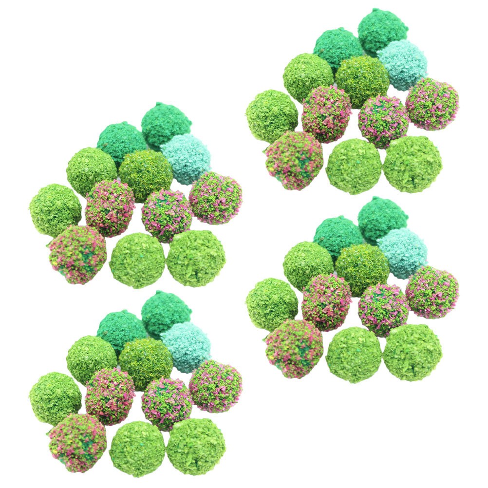 50Pcs Reusable Miniature Plant Ball Multi Color Simulated Flower Cluster Decor