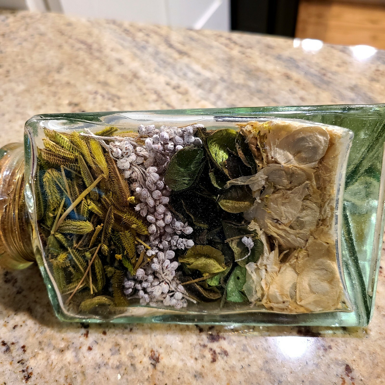 Dry Flowers Potpourri in Glass Bottle 6.5″ X 3.75″ Cork top