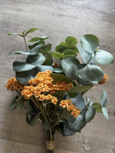 NEW Pottery Barn Faux Mixed Yarrow Eucalyptus Bunch Bundle Stems Vase Decor NWT