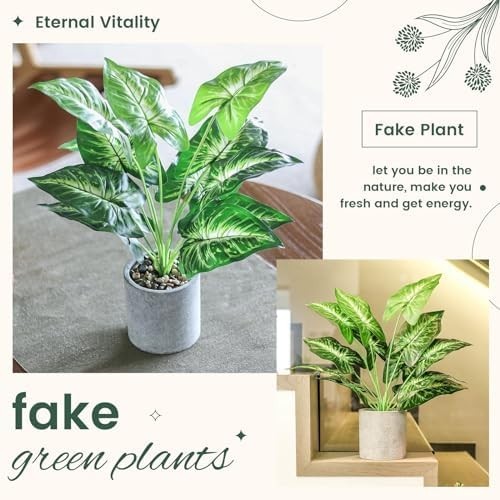 Plantas Artificiales 16 Pulg Tropical Falsas Interior Escritorio Hogar Oficina