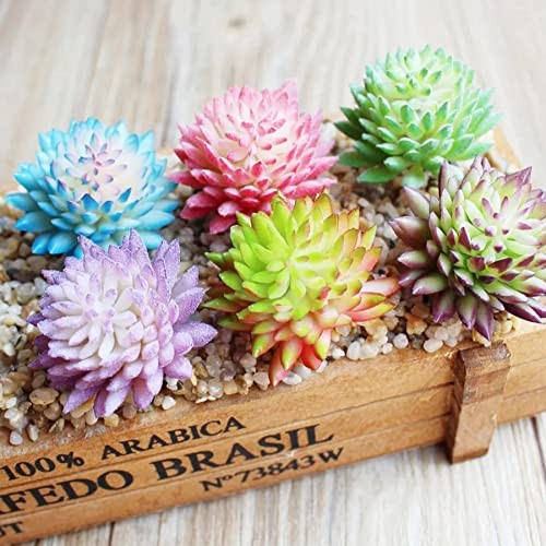 10 PCS Artificial Succulent Plants, Mixed Color Artificial Succulents Picks