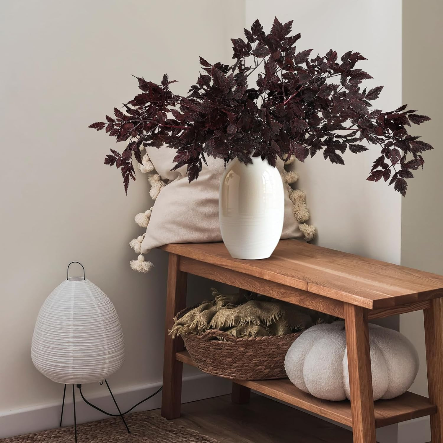 32″ Faux Cimicifuga Leaf Spray – 10 Pack for Home, Wedding & Garden Decor