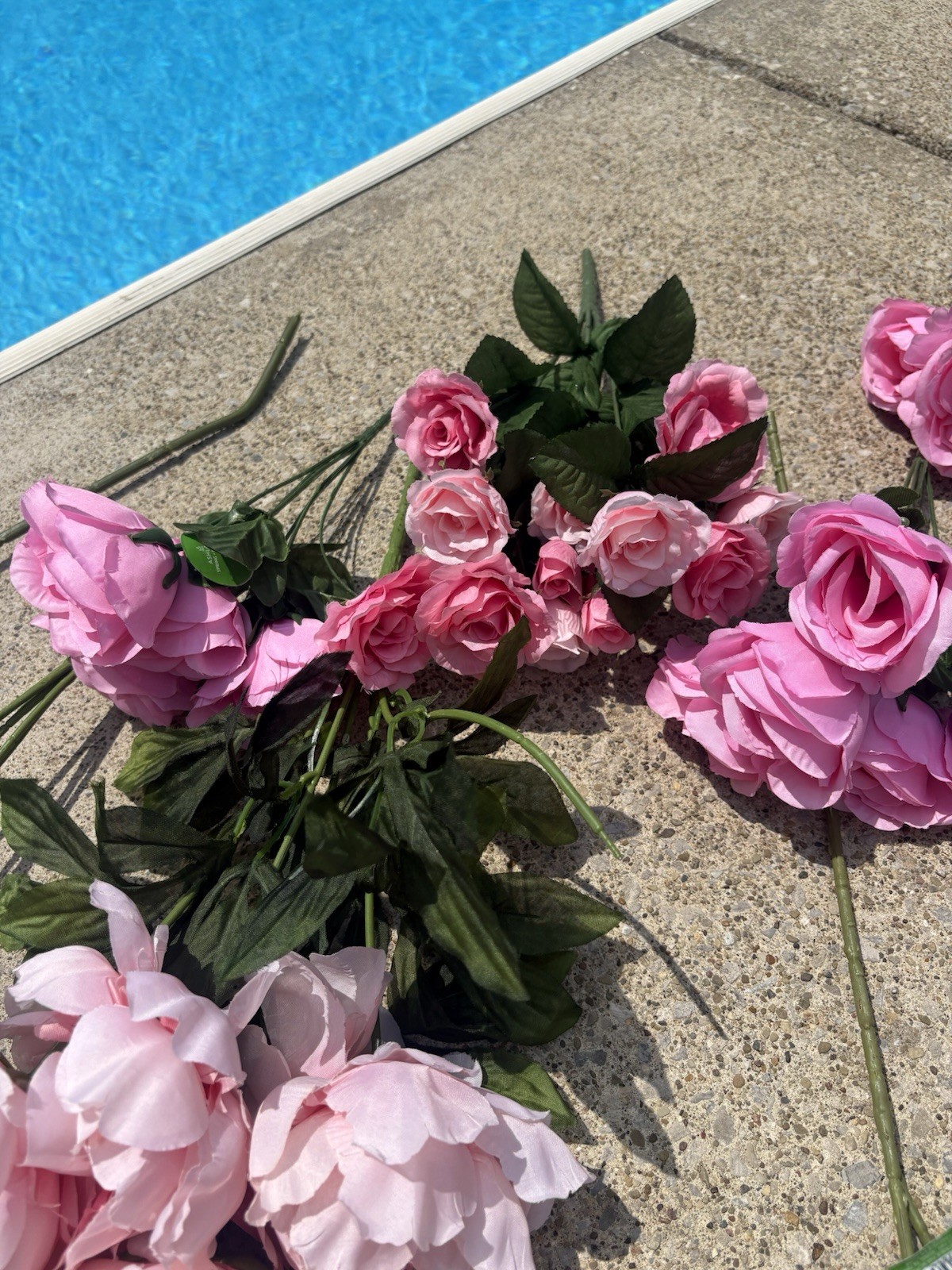 Artificial Flowers Lot Large Mixed Pink Peony And Rose Bundle