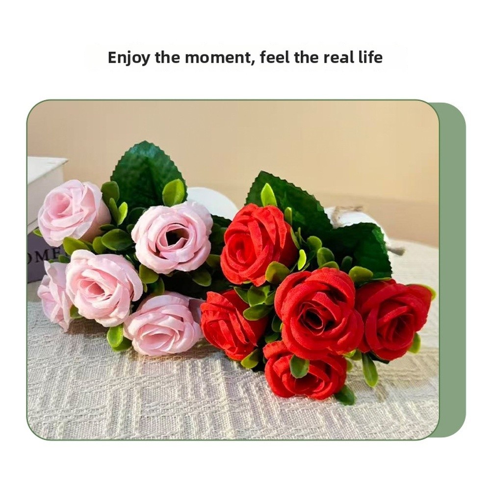 Artificial Flower Arrangement in Pot with Bow for Event For Home Styling