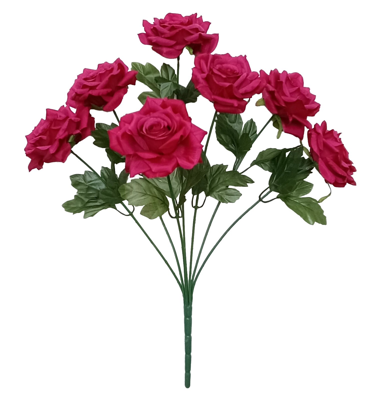 Burgundy Rose 19″ Tall Bush Artificial Flower General Home Decor Wedding #2234