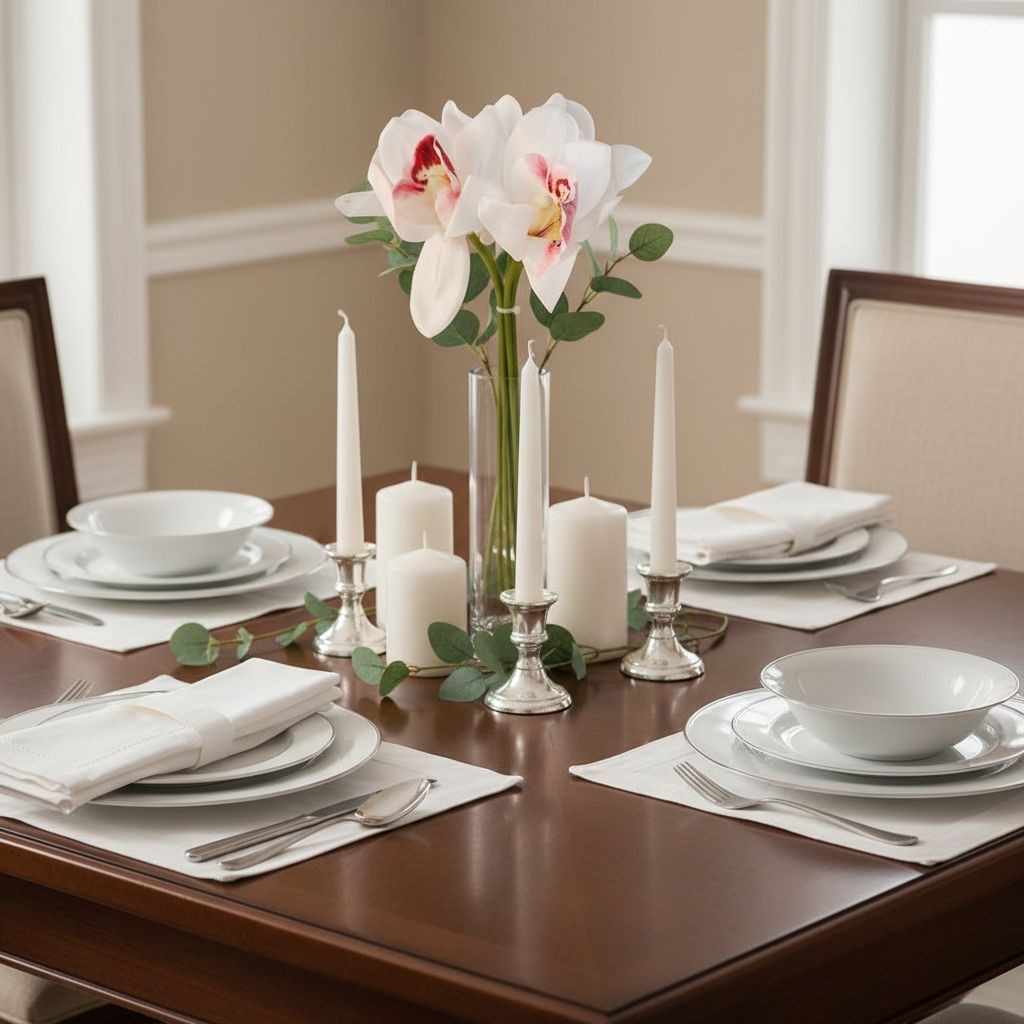 Artificial Cymbidium Orchid Stems White Blush Pink Faux Orchid Bouquet Realistic