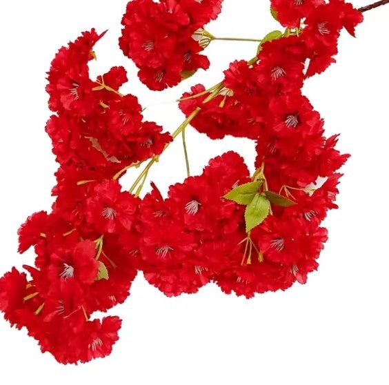 1/2/3pcs Artificial Cherry Blossom Flower For Wedding / Home / Office Decor NEW