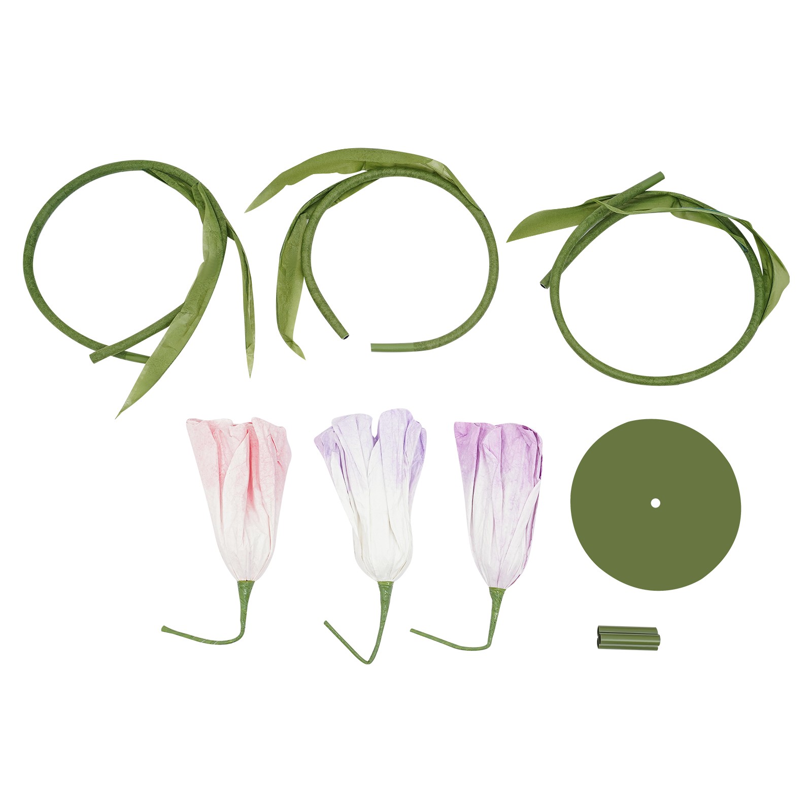 Large Artificial Flowers with Stems and Base, Huge Artificial Flower for Party