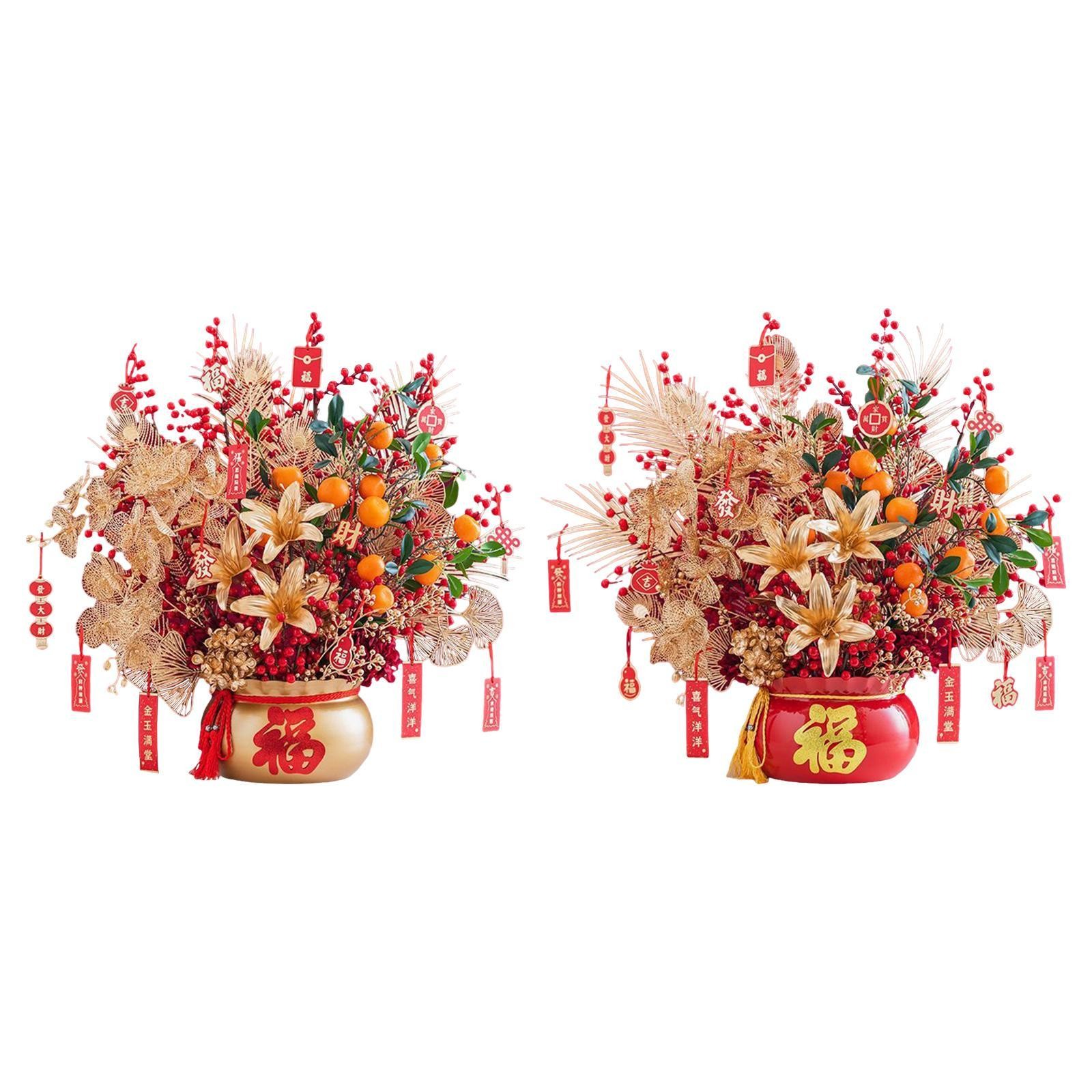 Chinese New Year Decoration Desktop Ornament for Restaurant Birthday Wedding