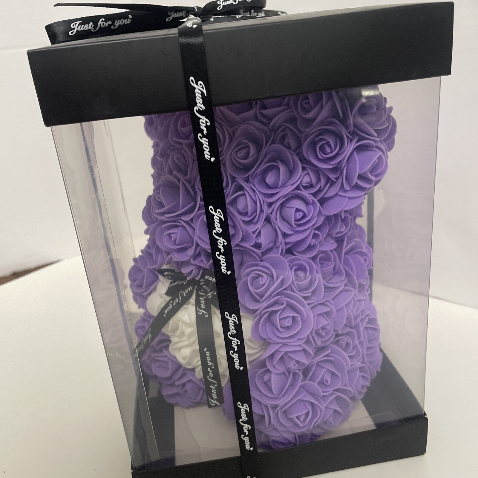Rose Teddy Bear Purple Heart 10 Inch Valentine Day, Birthday, Mother’s Day, Gift