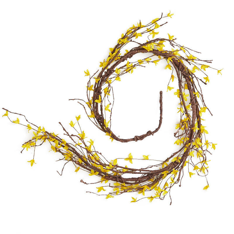 60″ Long Factory Direct Craft Artificial Yellow Forsythia Garland