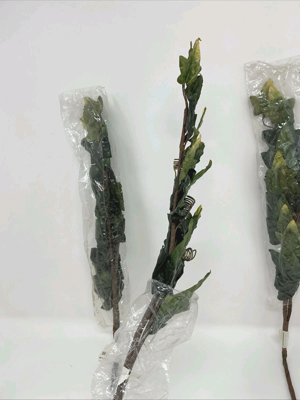 Green Leafy Branch Floral Pick 22” Long 3 Picks Basket Vase Filler NOS