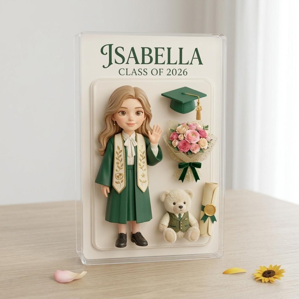 Personalized Graduation Gift for Her, Custom Class of 2026 Acrylic Block