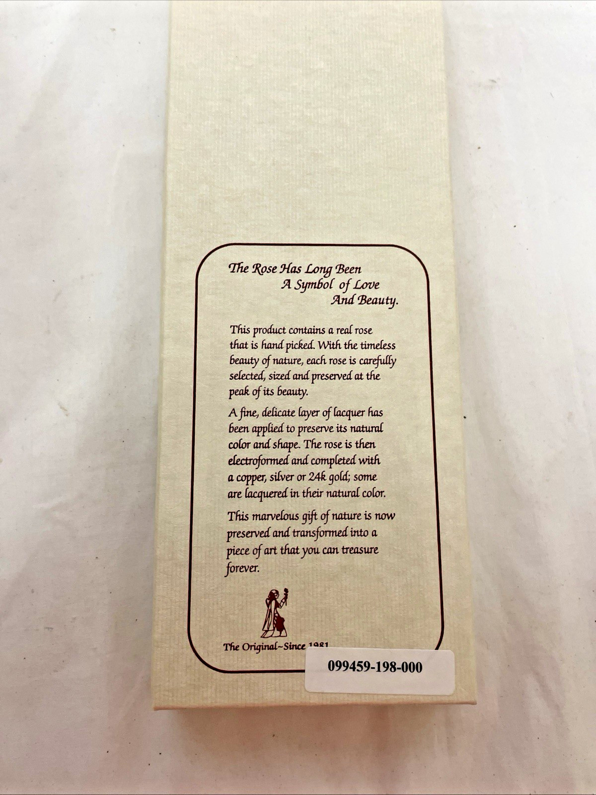 ETERNITY REAL ROSE FLOWER DIPPED IN 24K GOLD ORGINAL BOX TAG