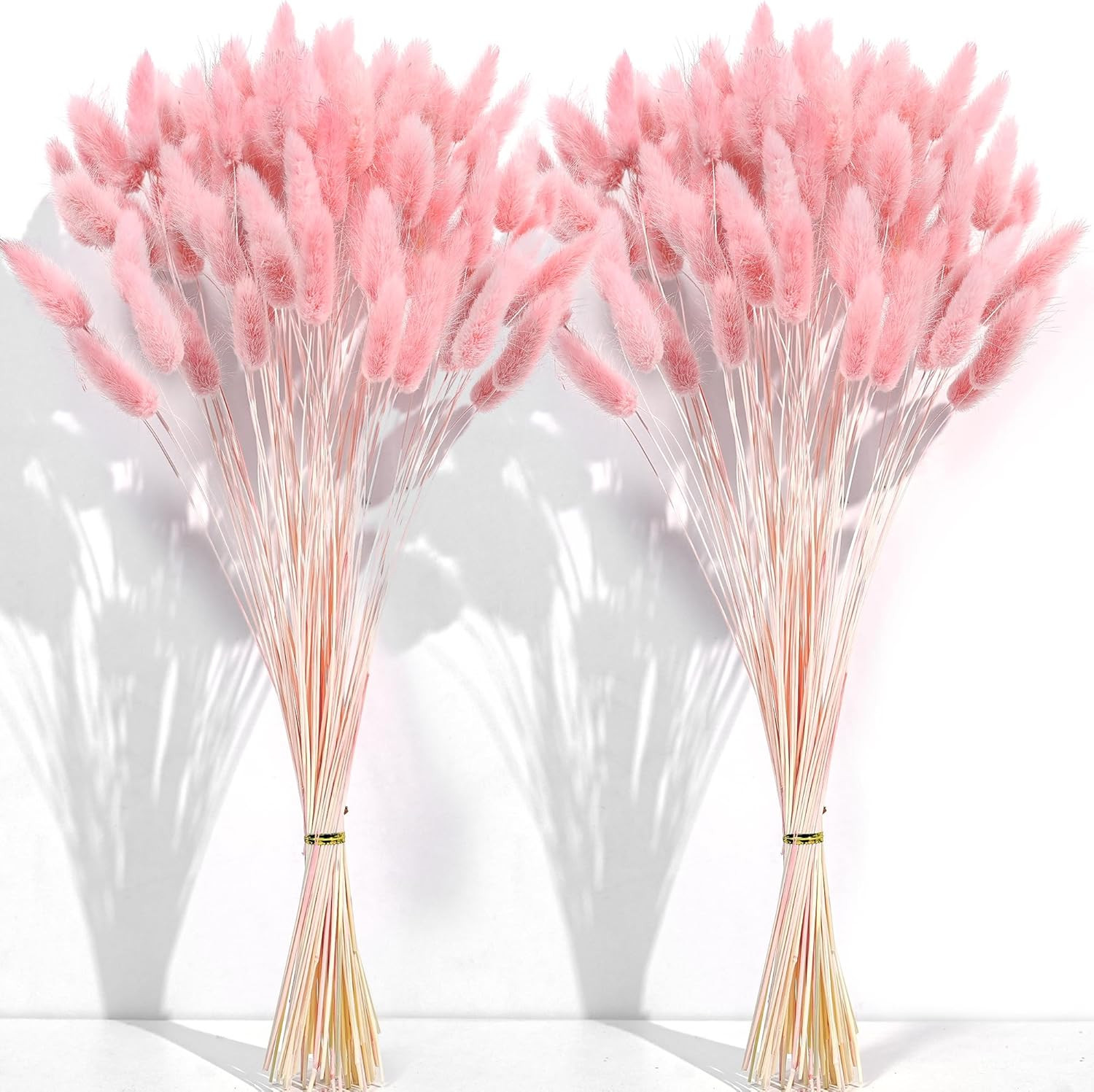 120 PCS Pink Dried Pampas Grass Decor, 17-Inch Pompas Floral, Dry Flowers for De