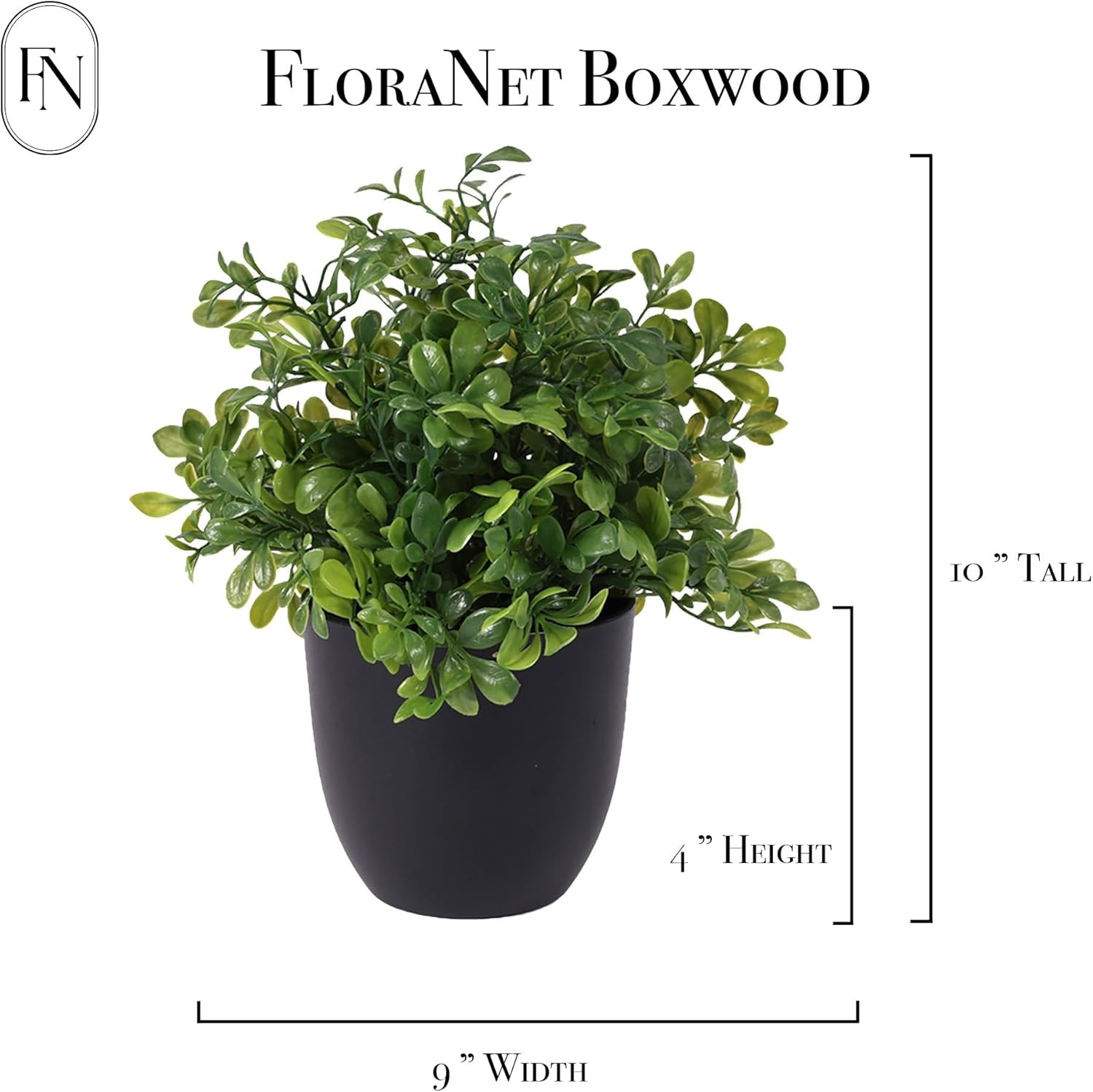 3 PACK 10″ H Artificial Plant Greenery Pot (9″ W Potted Greenery: Fake Faux Lave