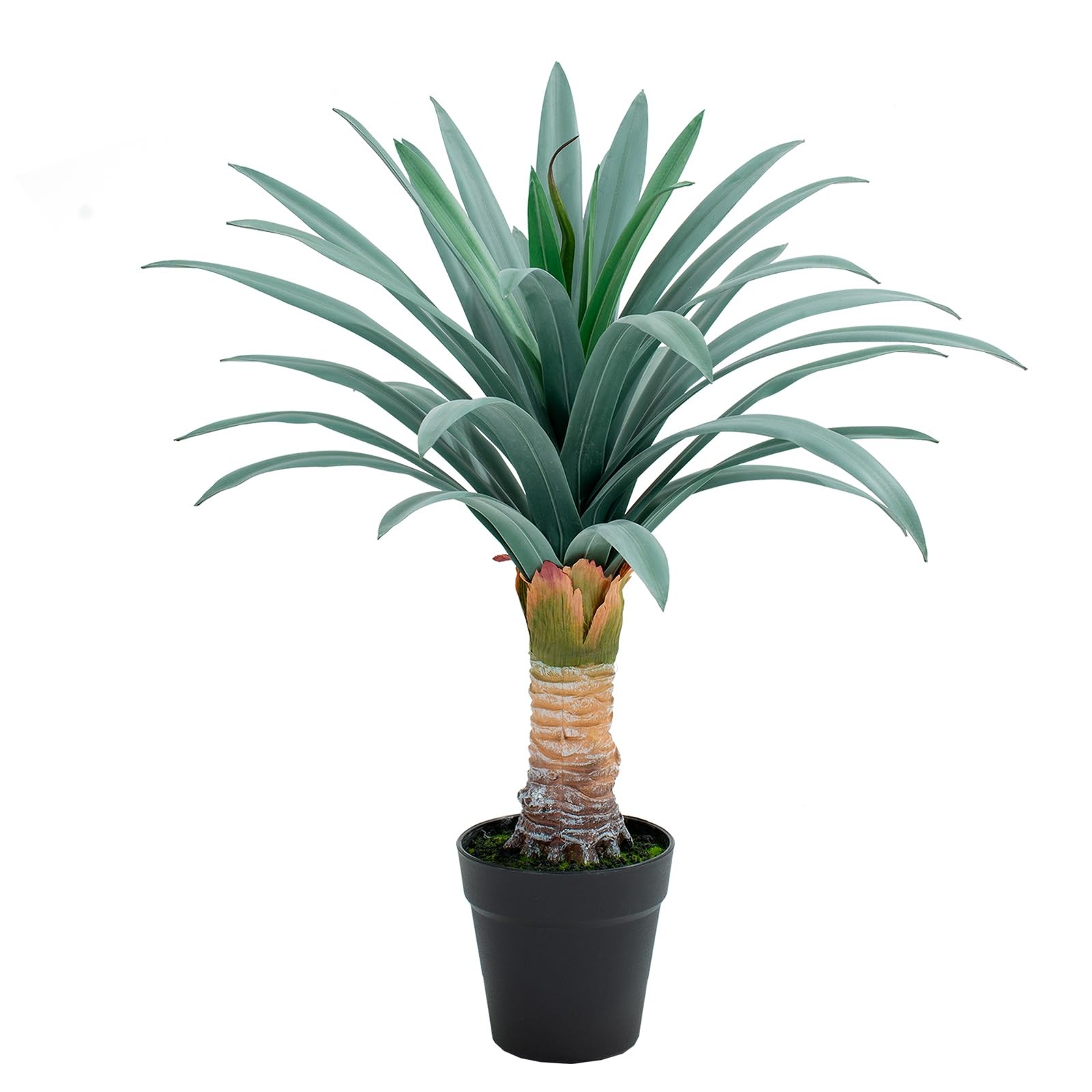 Gray Leaves Artificial Agave Plant with 36 Leaves, 23.62in for Indoor & Outdo…