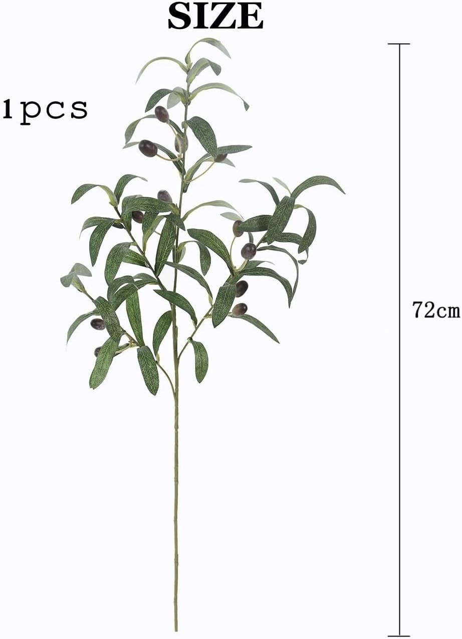 Faux Olive Branch Stems 5pc 28″ Green