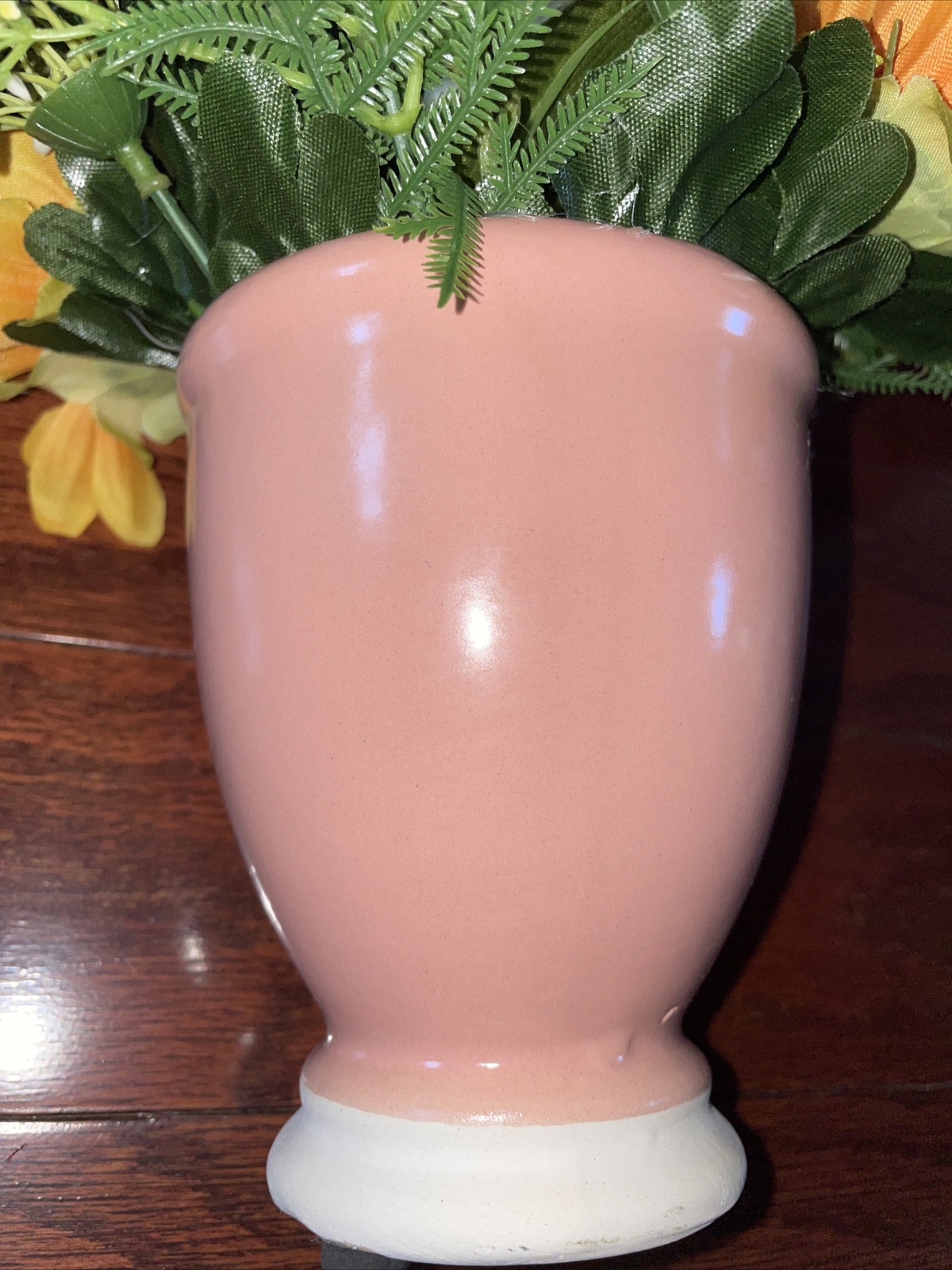 Small Silk Sunflower Boquet Pink Vase Flower Arrangement Centerpiece Fun