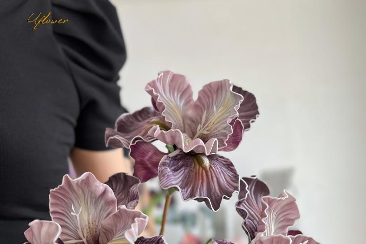 45cm Artificial Flower Rose Bouquet Iris Alice Eva Feel Fake Flower Home Wedding