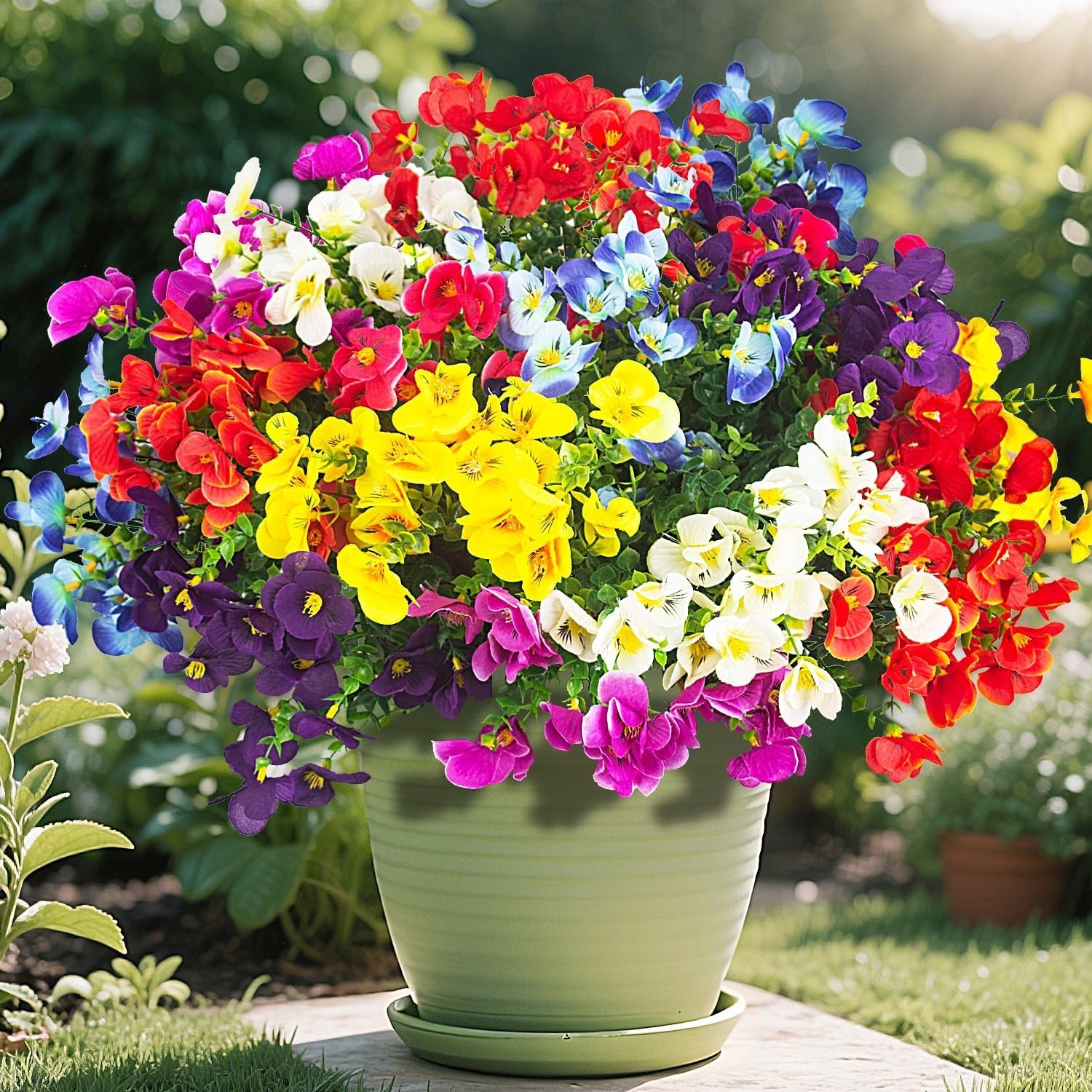 Versatile 16-Piece Artificial Silk Flower Set for Instant Garden Elegance