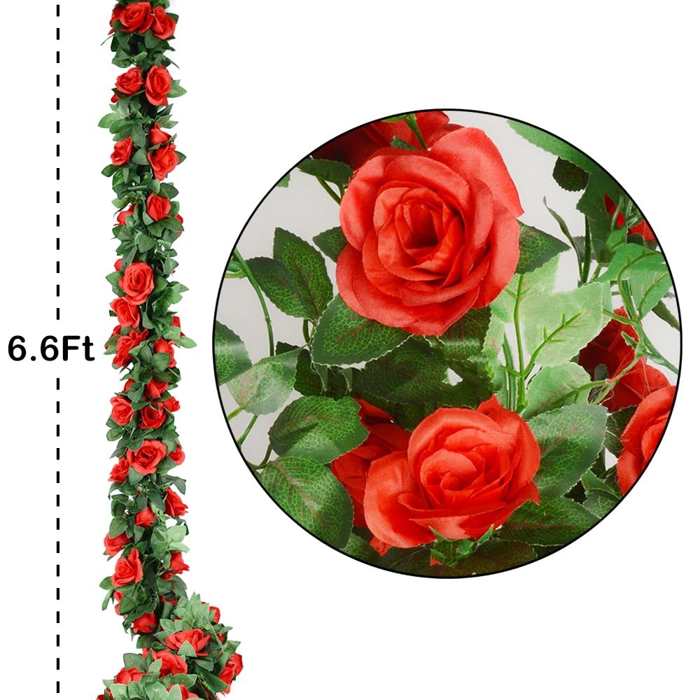 5Pcs Flower Garland Artificial Rose Vine Garland Artificial Flowers for Weddi…