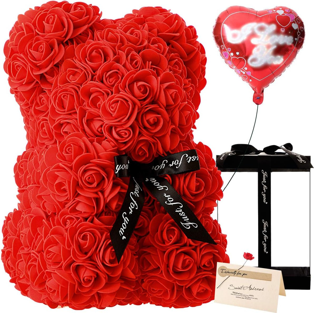 Rose TeddyBear – Rose Bear, Infinity flowers, Teddy Bear,Gift for Mothers Day,V