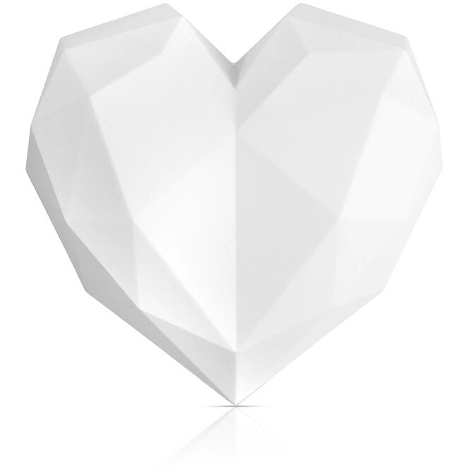 special handmade geometric heart box and plush rose flower for valentine’s day