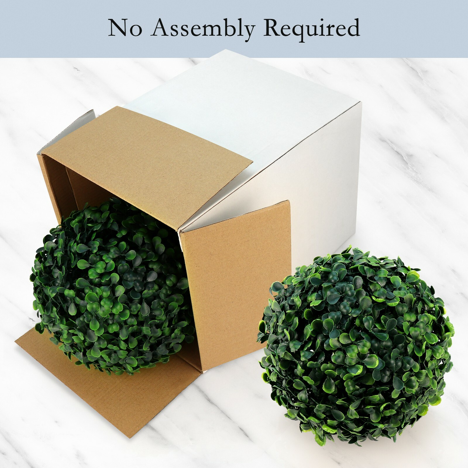 Topiary Balls Artificial Plants Boxwood Green Outdoor Décor Set of 4 5.5 inches