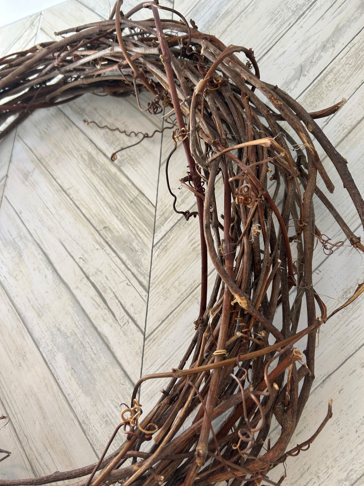 Natural Round Grapevine Wreath 26” Country Farmhouse Wall Wedding Crafting