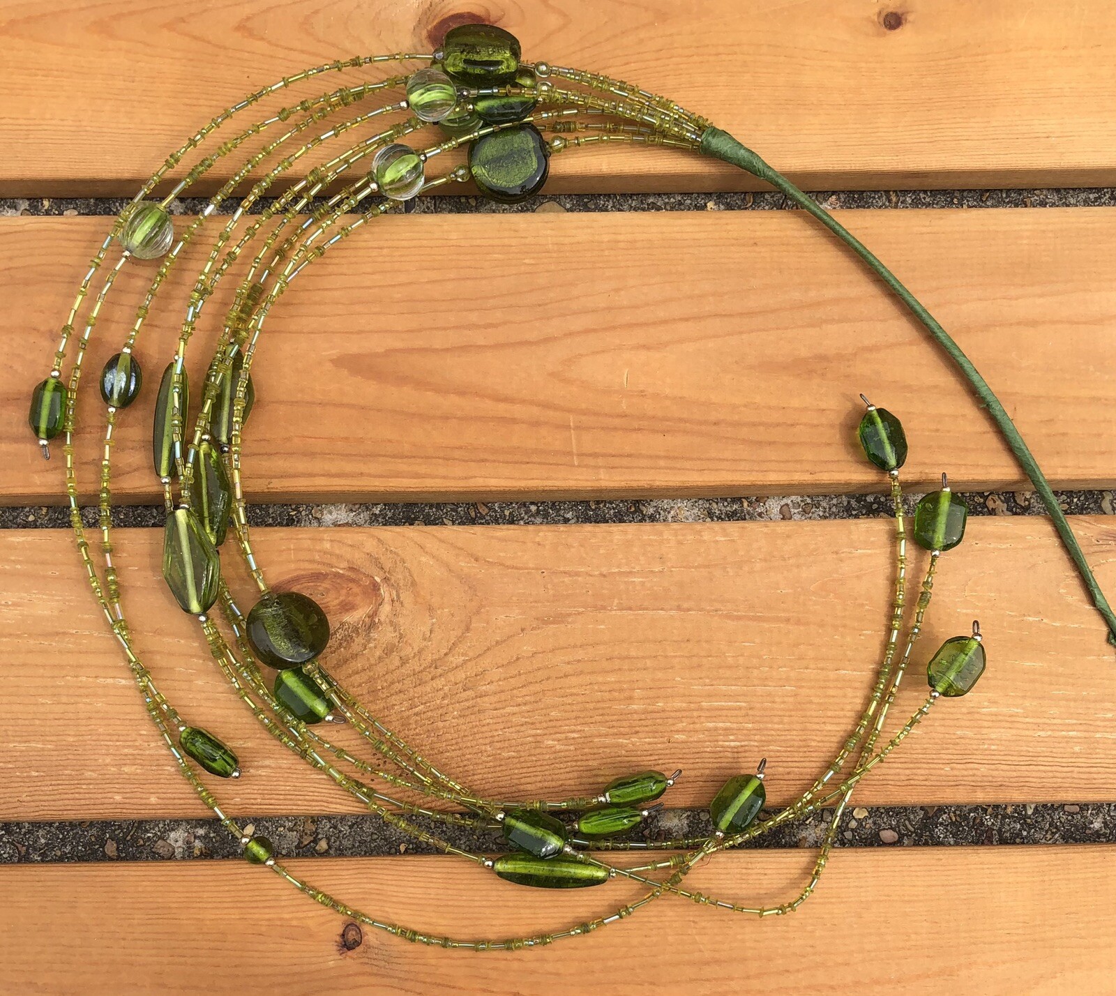 Lot Of 3 Glass Bead Floral Picks Green Christmas/Seasonal/Garland/Wreaths
