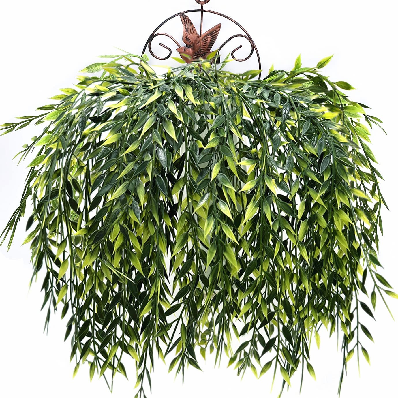Artificial Weeping Willow Plants, Fake Hanging Vine Decor Plastic Greenery Le…