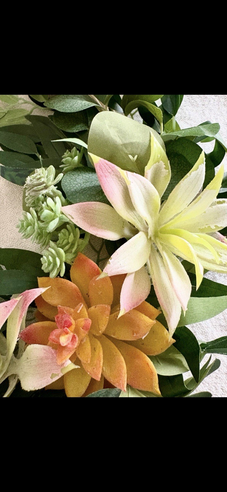 Artificial Succulent Wreath Spring Artificial Floral Wreath