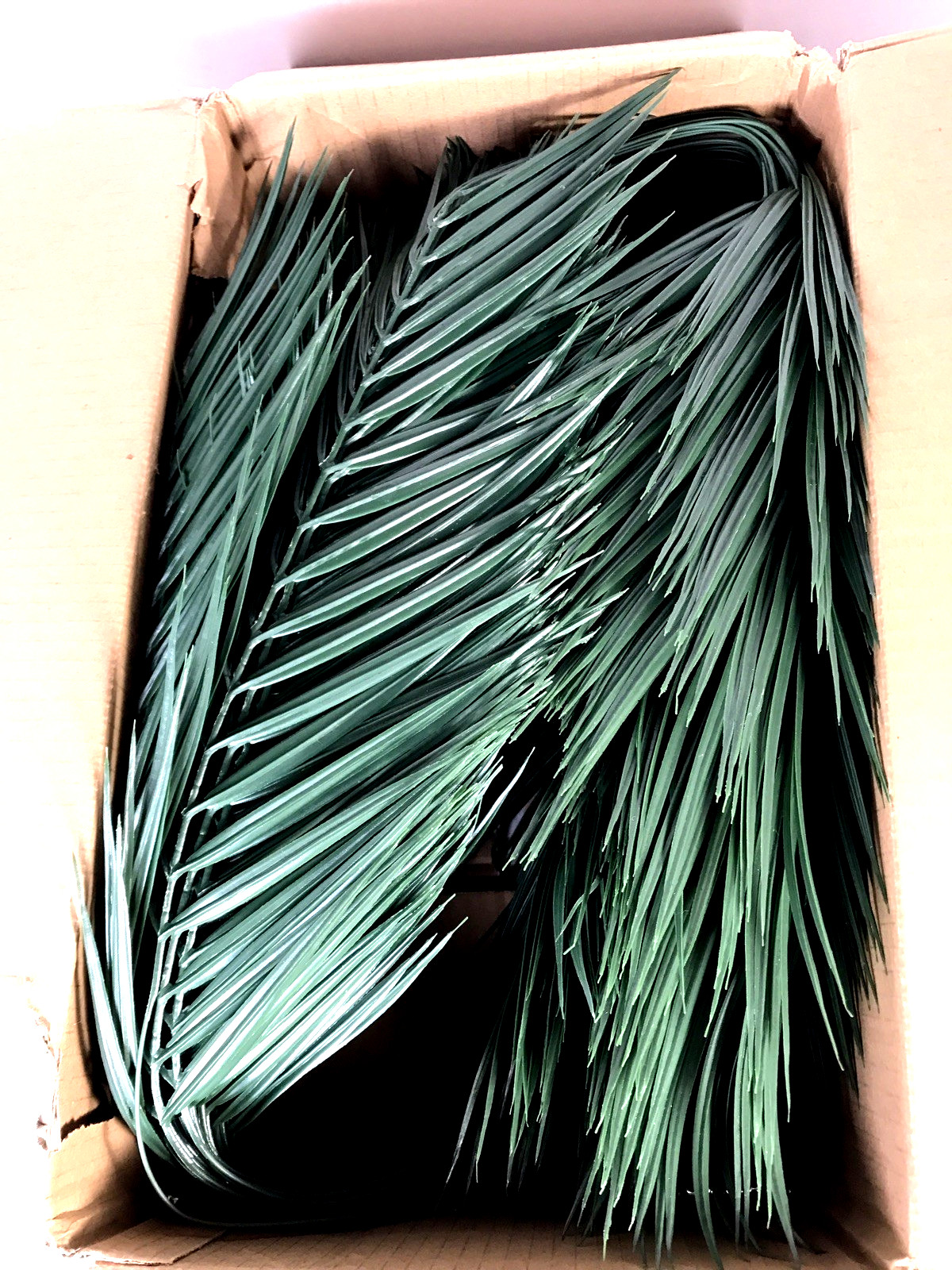 Artificial Palm Leaves 59 Pcs Faux Large Palm Fronds Fake Tropical Leaves