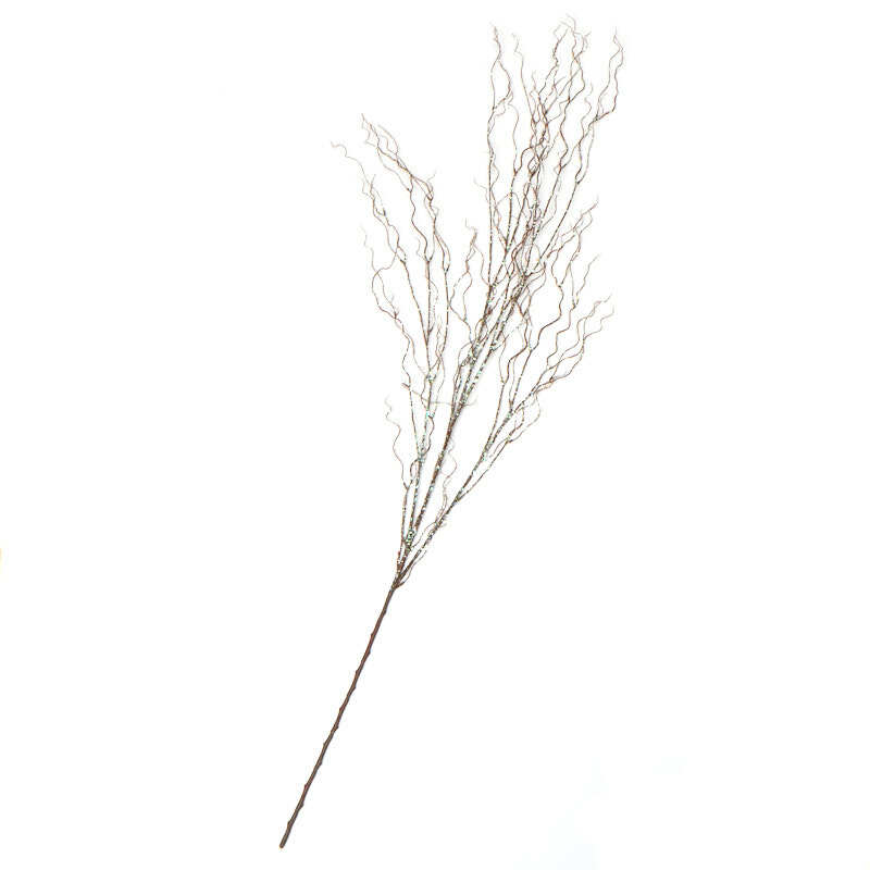 Factory Direct Craft Glitter Ice Brown Twig Spray