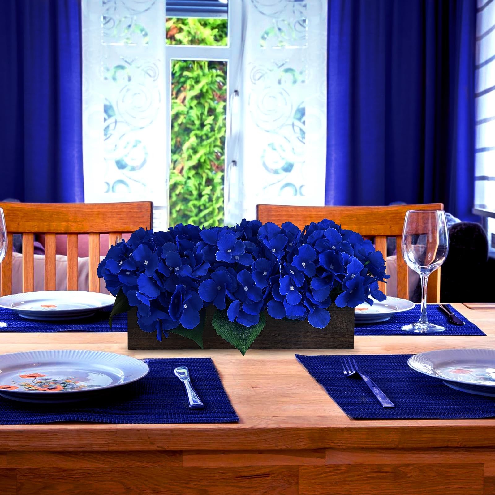 Scawim Flower Table Centerpiece, Artificial Hydrangea Centerpieces Fake Flowe…