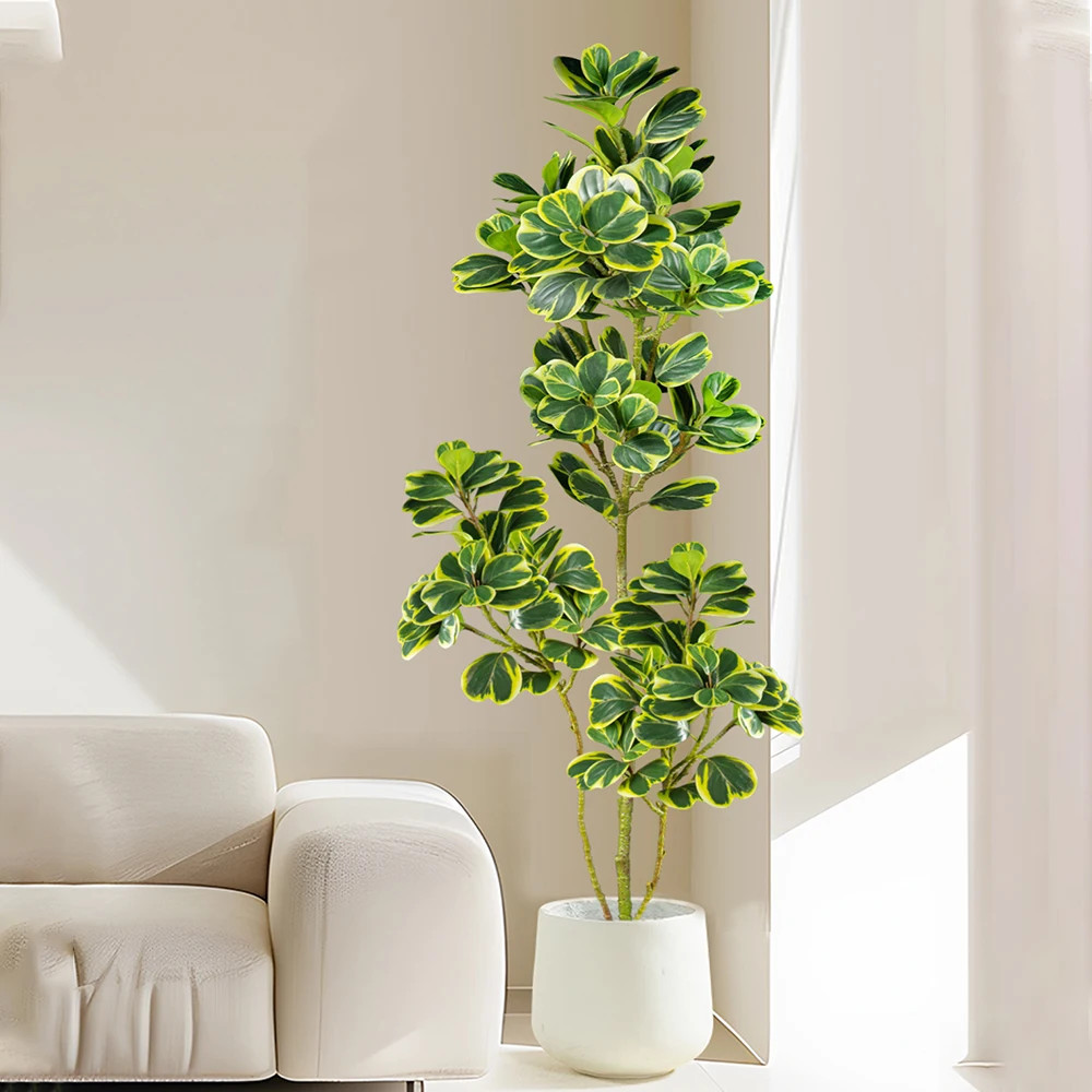 76cm/115cm Artificial Ficus Tree Fake Tropical Plants Plastic Rubber Branch
